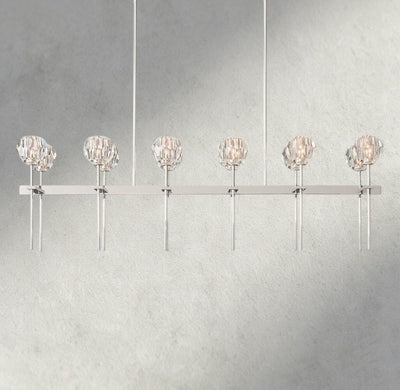 Beula De Cristal Double Linear Chandelier 60" - Cyran Lamps
