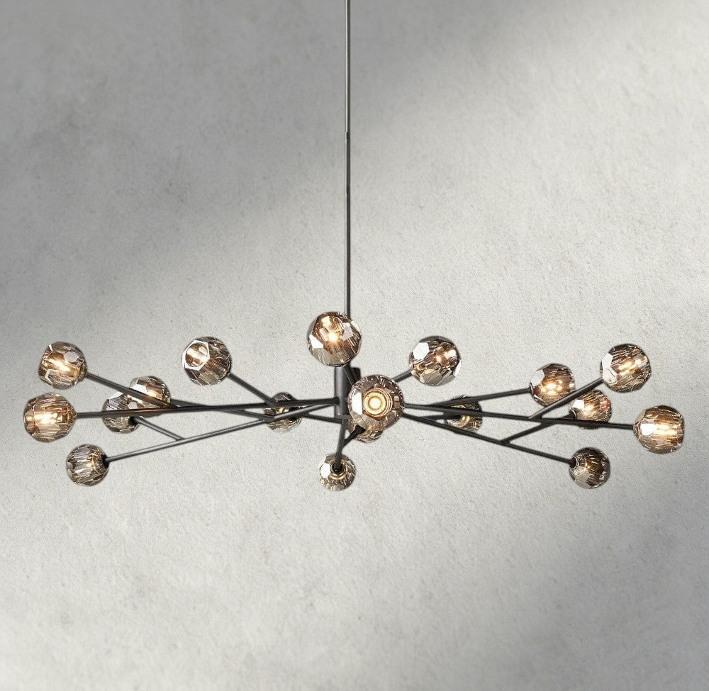 Beula De Cristal Round Chandelier 24", 36", 48", 60", 72" - Cyran Lamps