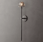 Beula De Crystal Ball Clear/Smoke Wall Sconce H9"/28" - Cyran Lamps
