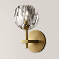 Beula De Crystal Ball Clear/Smoke Wall Sconce H9"/28" - Cyran Lamps