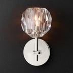 Beula De Crystal Ball Clear/Smoke Wall Sconce H9"/28" - Cyran Lamps