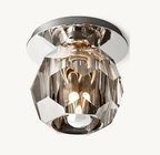 Beula De Smoke Cristal Glass Flushmount - Cyran Lamps