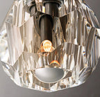 Beula De Smoke Cristal Glass Flushmount - Cyran Lamps