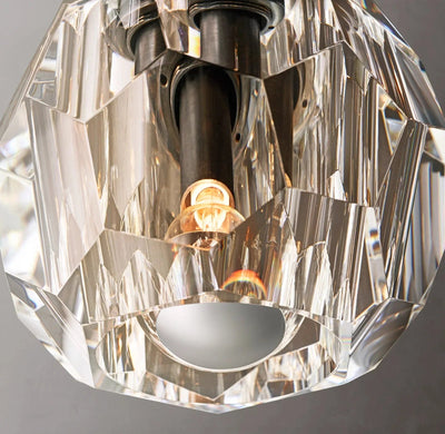 Beula De Smoke Cristal Glass Flushmount - Cyran Lamps