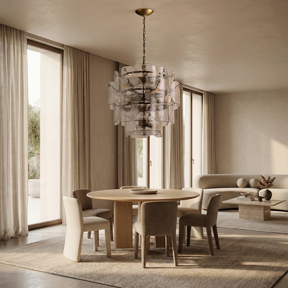 Blaire Tiered Blown Glass Chandelier - Cyran Lamps
