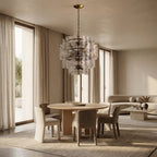 Blaire Tiered Blown Glass Chandelier - Cyran Lamps