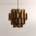 Blaire Tiered Blown Glass Chandelier - Cyran Lamps