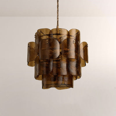 Blaire Tiered Blown Glass Chandelier - Cyran Lamps