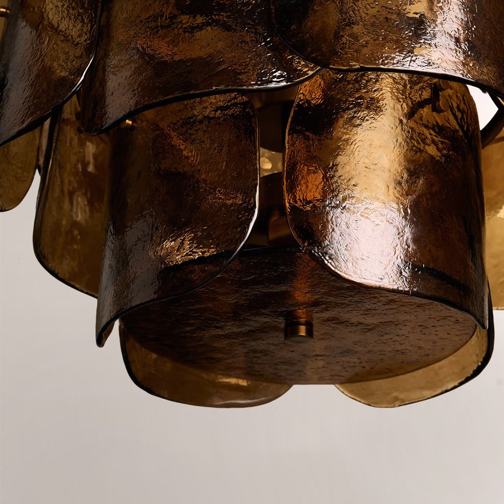 Blaire Tiered Blown Glass Chandelier - Cyran Lamps
