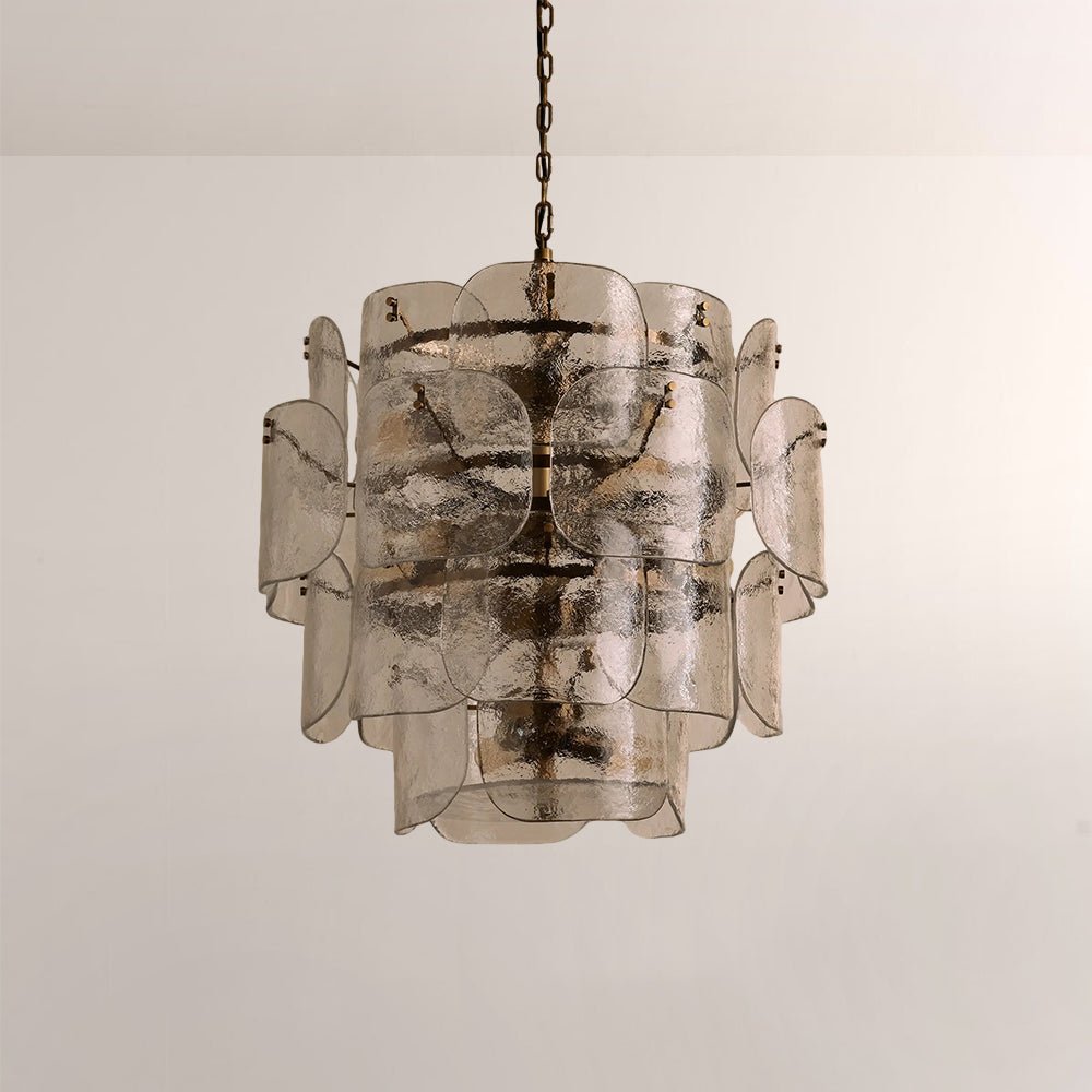 Blaire Tiered Blown Glass Chandelier - Cyran Lamps