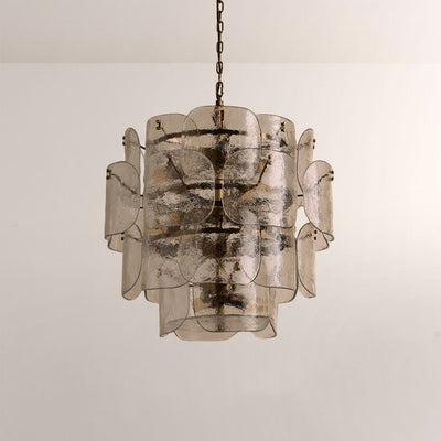 Blaire Tiered Blown Glass Chandelier - Cyran Lamps