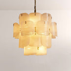 Blaire Tiered Blown Glass Chandelier - Cyran Lamps