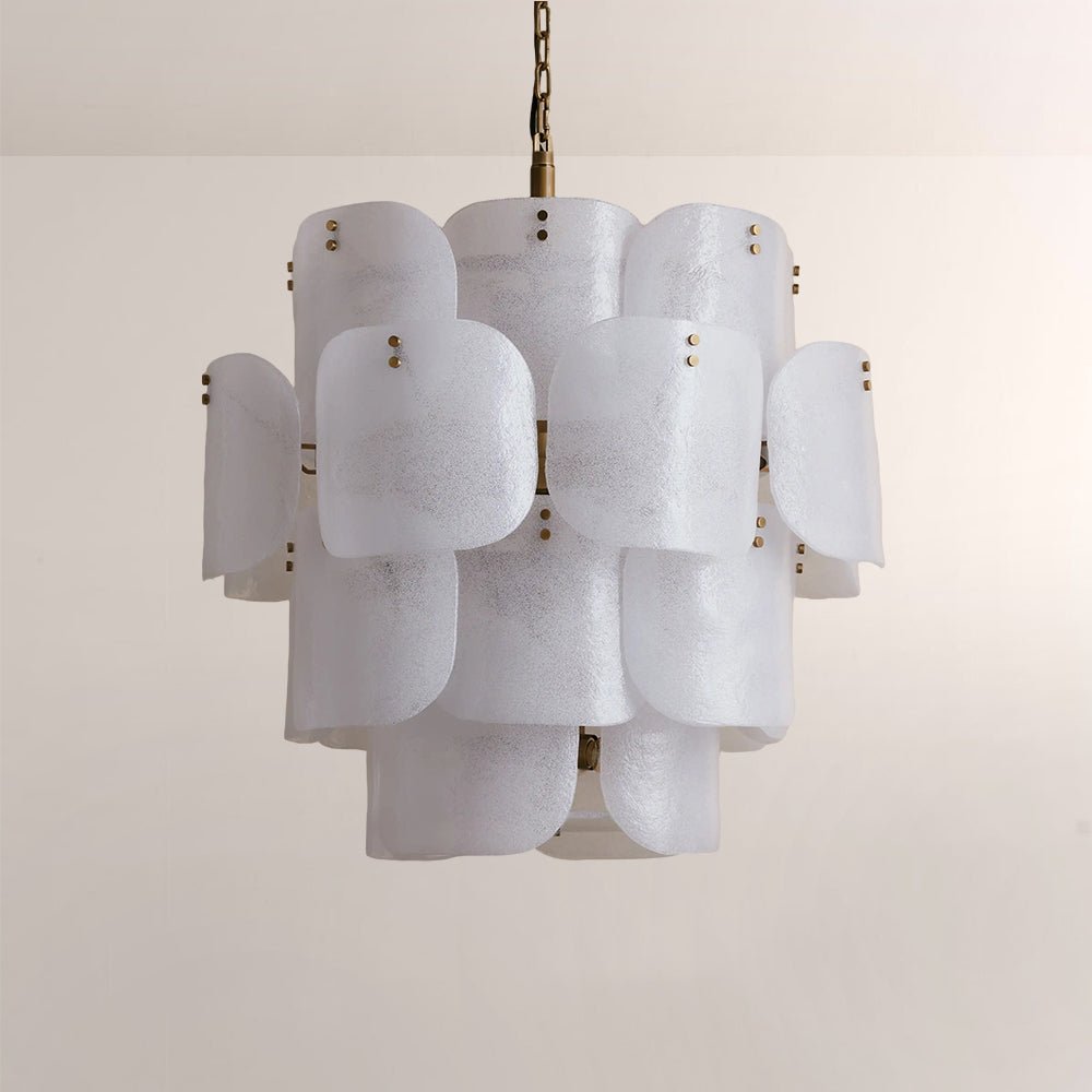 Blaire Tiered Blown Glass Chandelier - Cyran Lamps