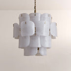 Blaire Tiered Blown Glass Chandelier - Cyran Lamps
