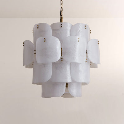 Blaire Tiered Blown Glass Chandelier - Cyran Lamps