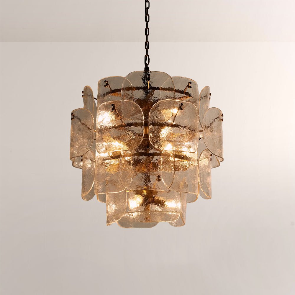 Blaire Tiered Blown Glass Chandelier - Cyran Lamps