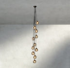 Bubble Clear Glass Cascade Pendant - Cyran Lamps