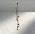 Bubble Clear Glass Cascade Pendant - Cyran Lamps