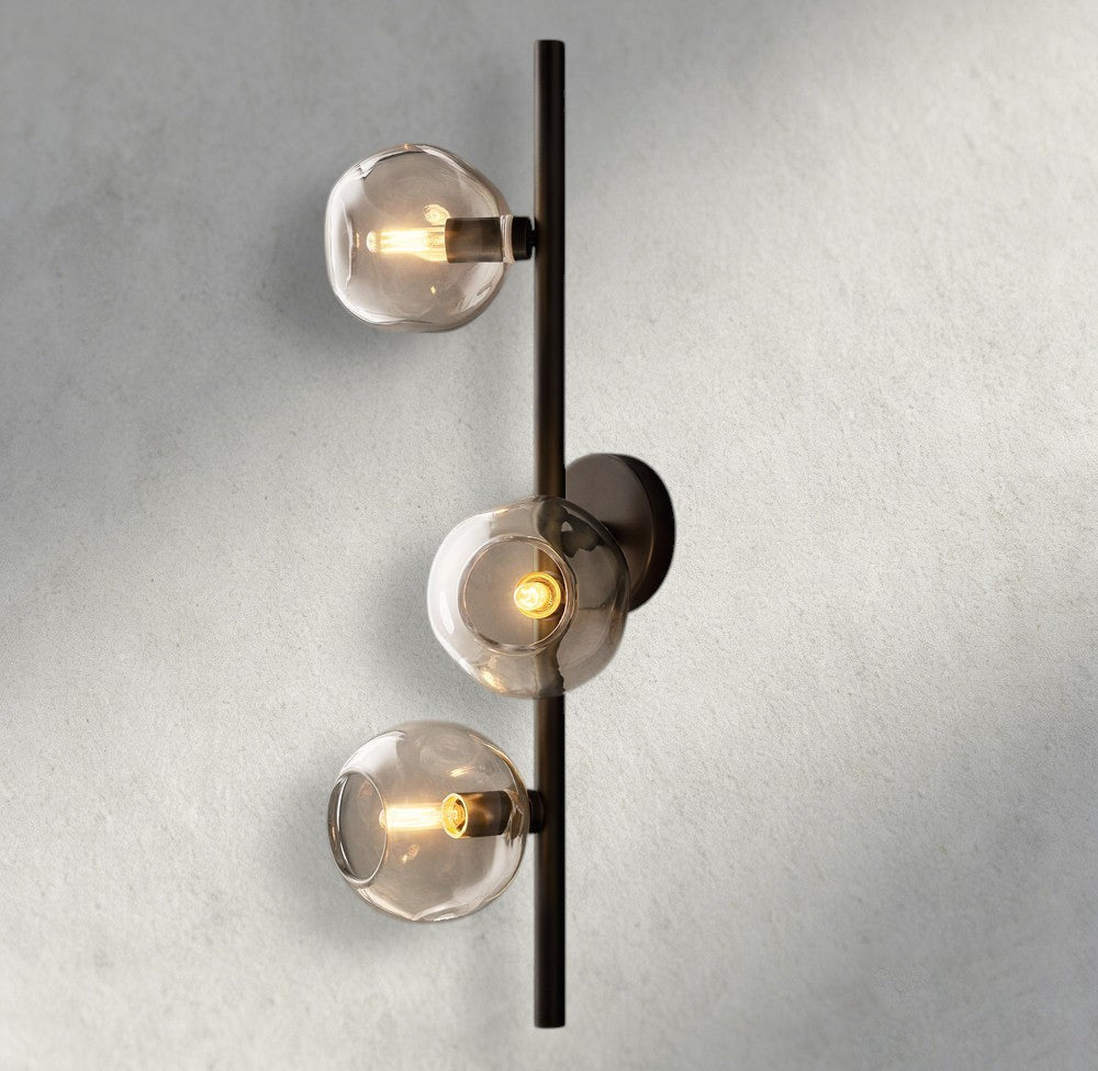 Bubble Clear Glass Cascade Sconce - Cyran Lamps