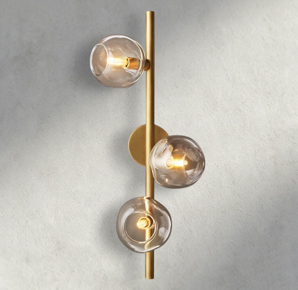 Bubble Clear Glass Cascade Sconce - Cyran Lamps