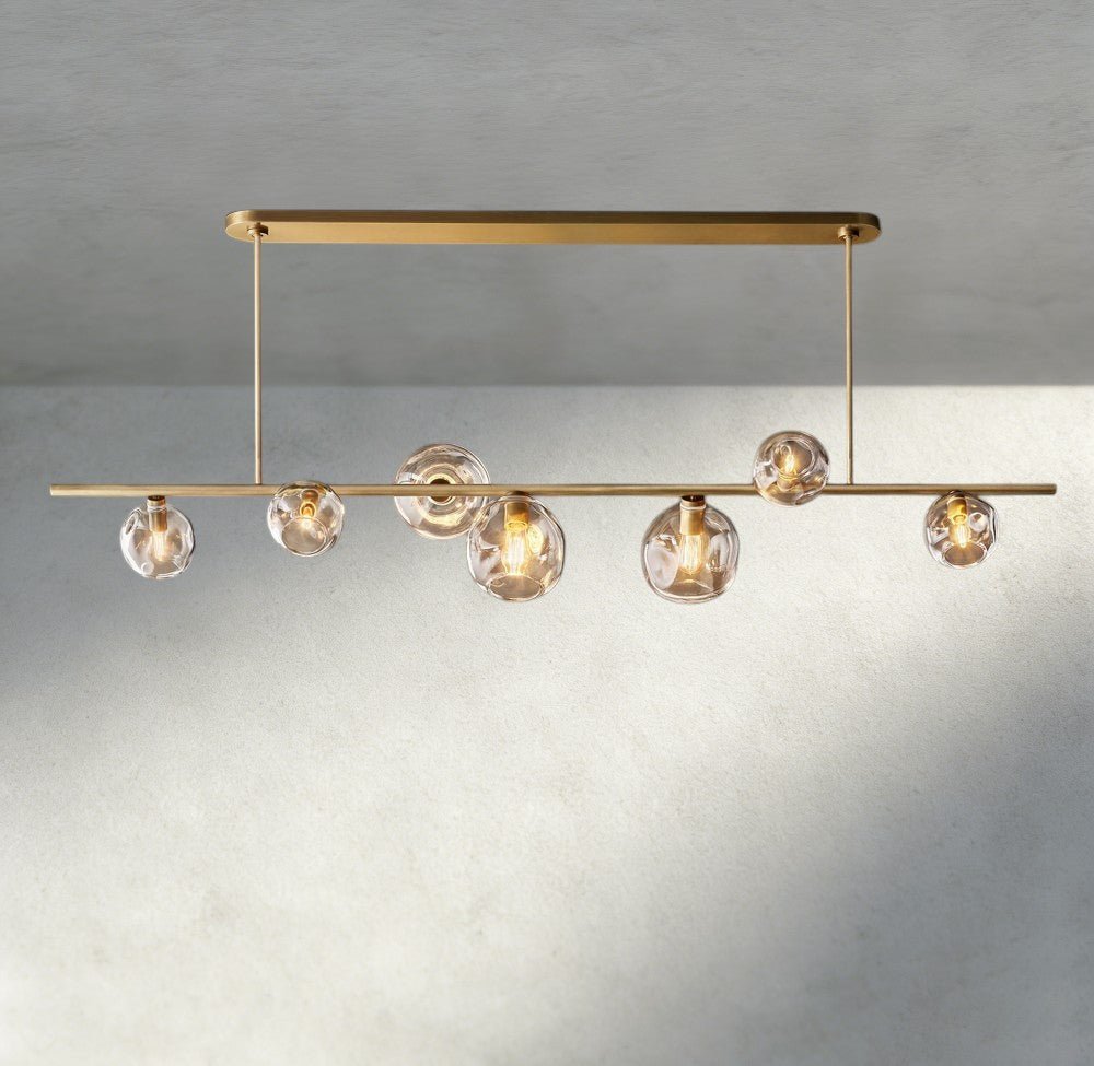 Bubble Clear Glass Linear Chandelier - Cyran Lamps