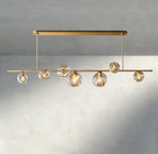 Bubble Clear Glass Linear Chandelier - Cyran Lamps