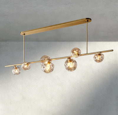 Bubble Clear Glass Linear Chandelier - Cyran Lamps