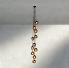 Bubble Smoke Glass Cascade Pendant - Cyran Lamps
