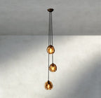 Bubble Smoke Glass Cascade Pendant - Cyran Lamps