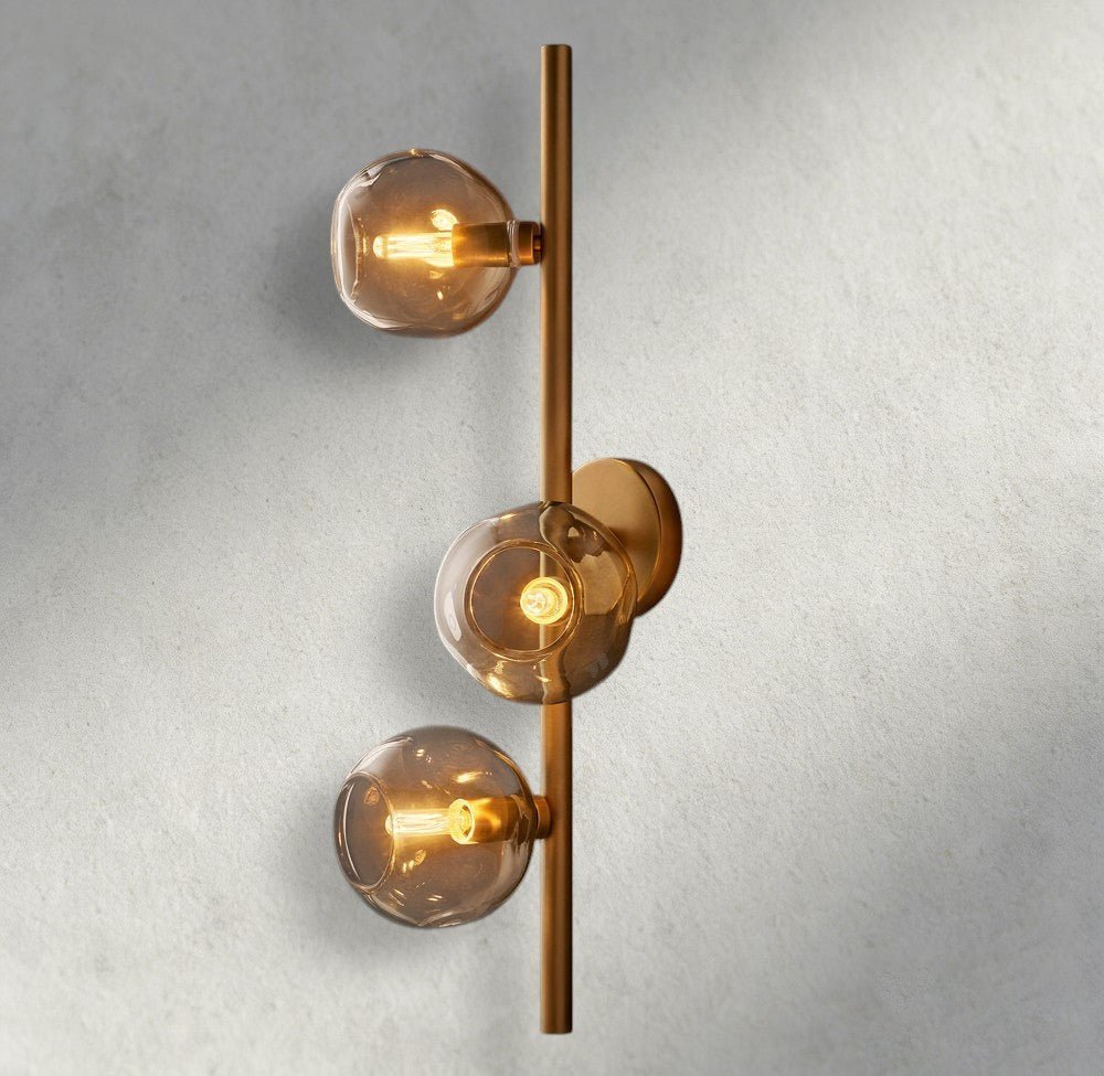 Bubble Smoke Glass Cascade Sconce - Cyran Lamps