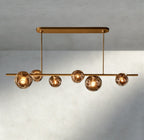 Bubble Smoke Glass Linear Chandelier - Cyran Lamps