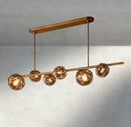 Bubble Smoke Glass Linear Chandelier - Cyran Lamps
