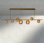 Bubble Smoke Glass Linear Chandelier - Cyran Lamps