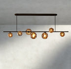 Bubble Smoke Glass Linear Chandelier - Cyran Lamps