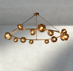 Bubble Smoke Glass Round Chandelier - Cyran Lamps