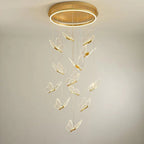 Butterfly Chandelierv Modern Metal Disk Acrylic Ceiling Light - Cyran Lamps