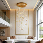 Butterfly Chandelierv Modern Metal Disk Acrylic Ceiling Light - Cyran Lamps