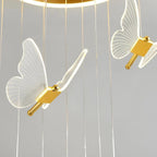 Butterfly Chandelierv Modern Metal Disk Acrylic Ceiling Light - Cyran Lamps