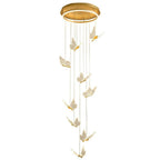 Butterfly Chandelierv Modern Metal Disk Acrylic Ceiling Light - Cyran Lamps