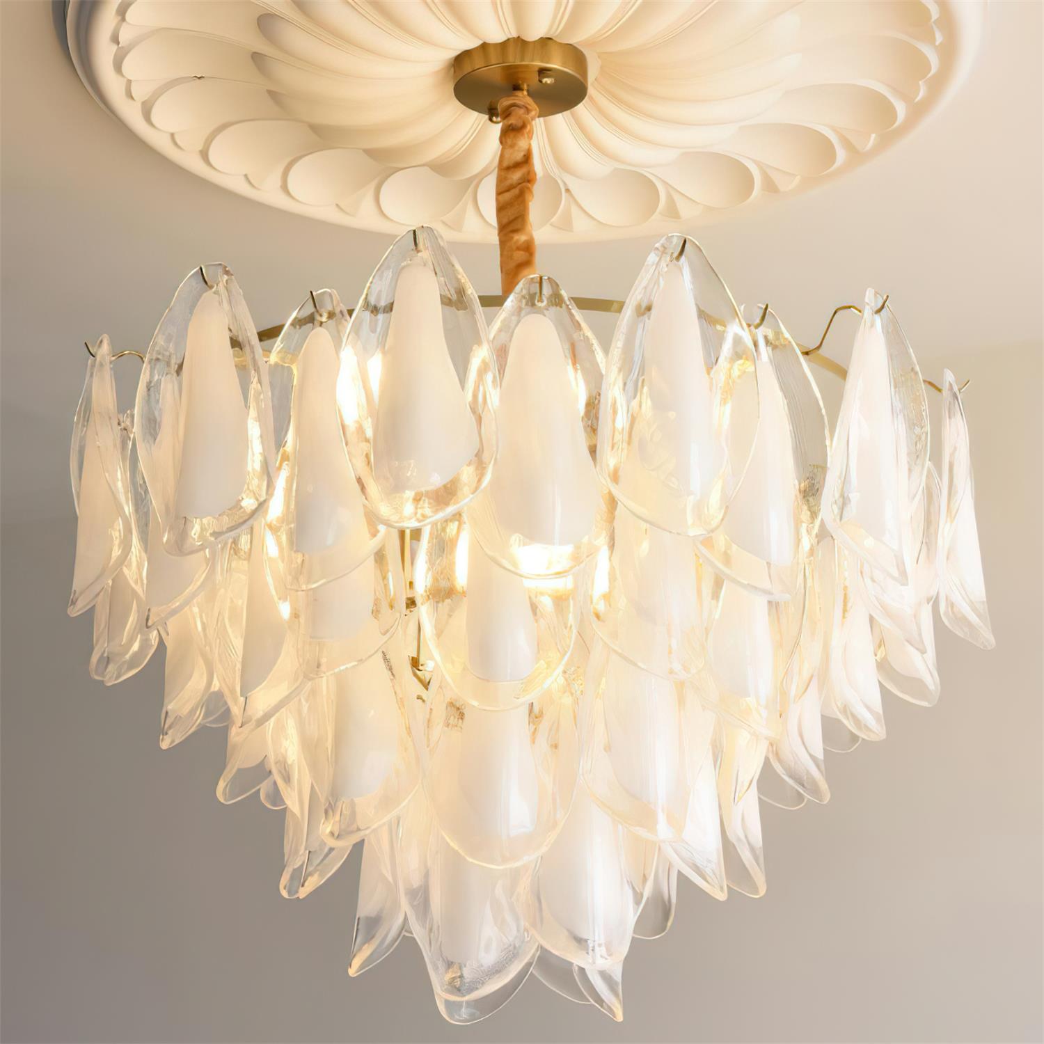 Caia Murano Glass Chandelier for Living Room - Cyran Lamps