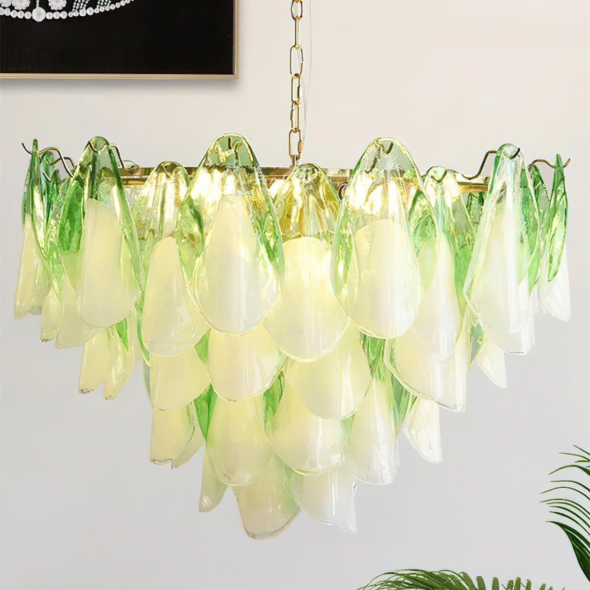 Caia Murano Glass Chandelier for Living Room - Cyran Lamps