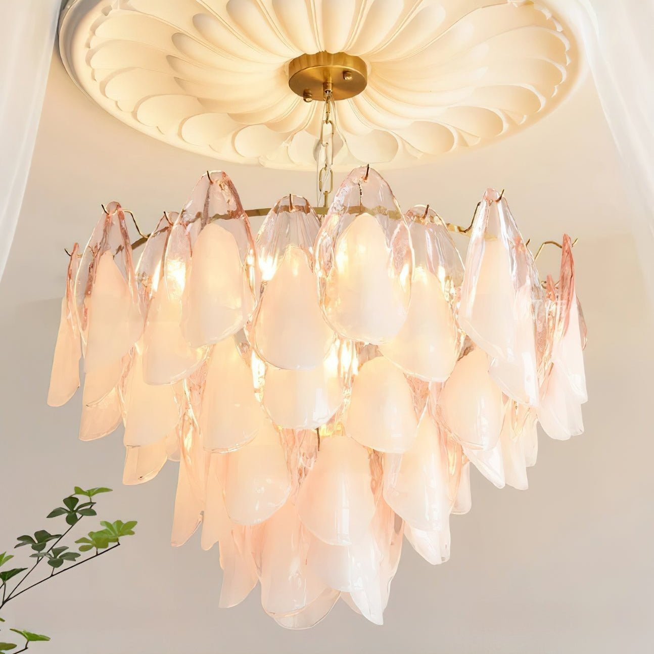 Caia Murano Glass Chandelier for Living Room - Cyran Lamps