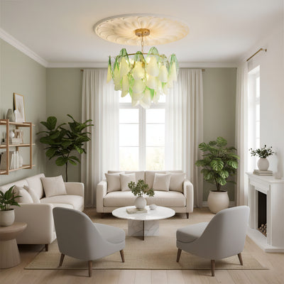 Caia Murano Glass Chandelier for Living Room - Cyran Lamps