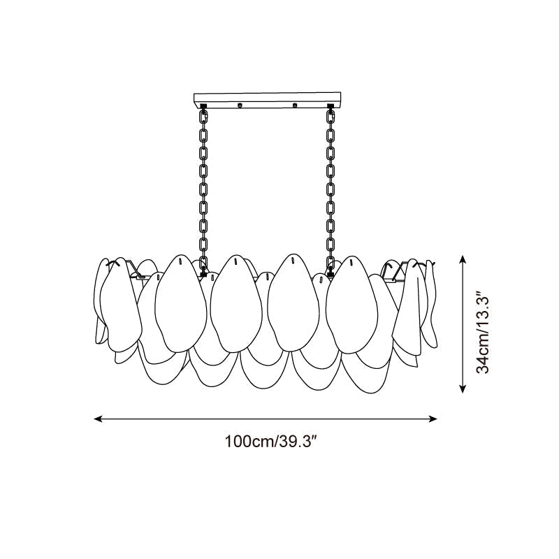 Caia Murano Glass Chandelier for Living Room - Cyran Lamps