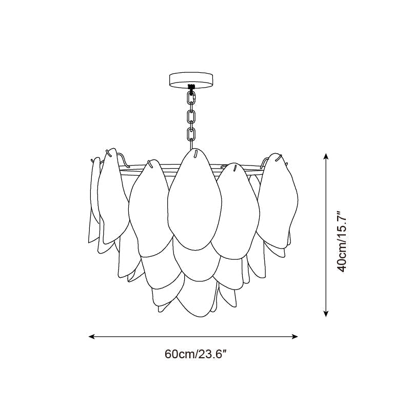 Caia Murano Glass Chandelier for Living Room - Cyran Lamps