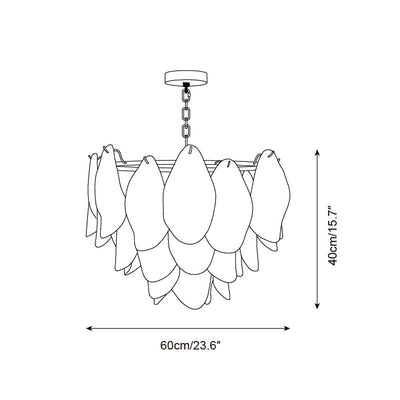 Caia Murano Glass Chandelier for Living Room - Cyran Lamps