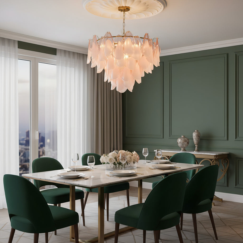 Caia Murano Glass Chandelier for Living Room - Cyran Lamps