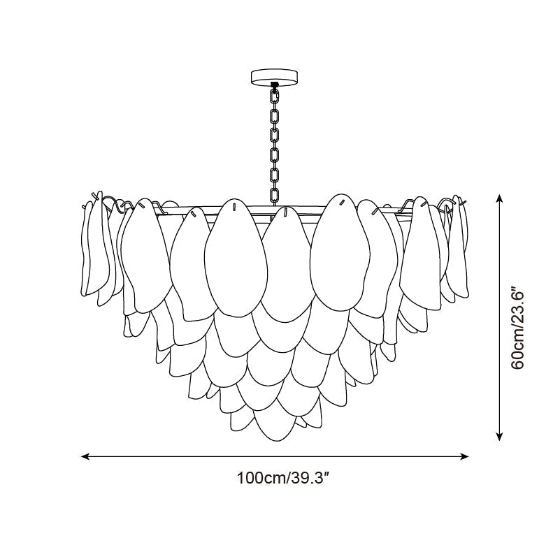 Caia Murano Glass Chandelier for Living Room - Cyran Lamps