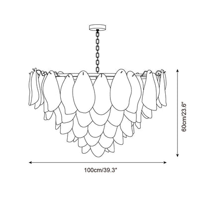 Caia Murano Glass Chandelier for Living Room - Cyran Lamps