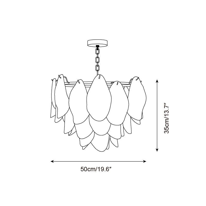 Caia Murano Glass Chandelier for Living Room - Cyran Lamps